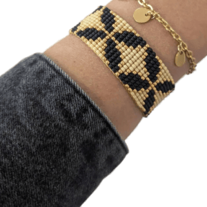 Bracelet Rosace et beige Miyuki Bracelet Rosace et beige Miyuki